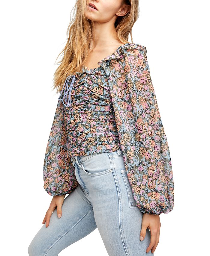 free people mabel printed blouse