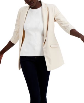 INC International Concepts - Petite Ruched-Sleeve Blazer