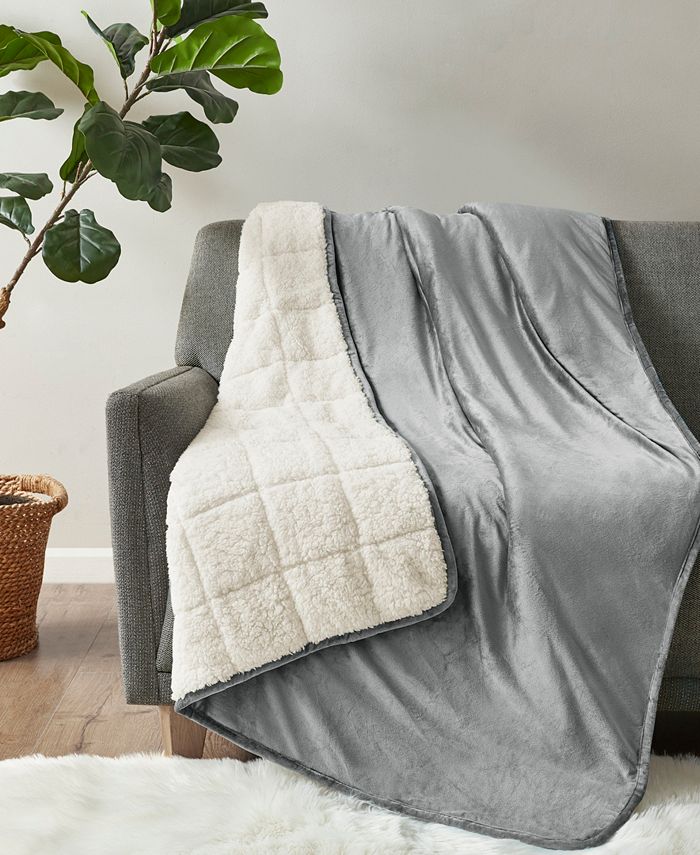 Sleep Philosophy Velvet to Berber Weighted Blanket, 60" x 80" 15 lbs