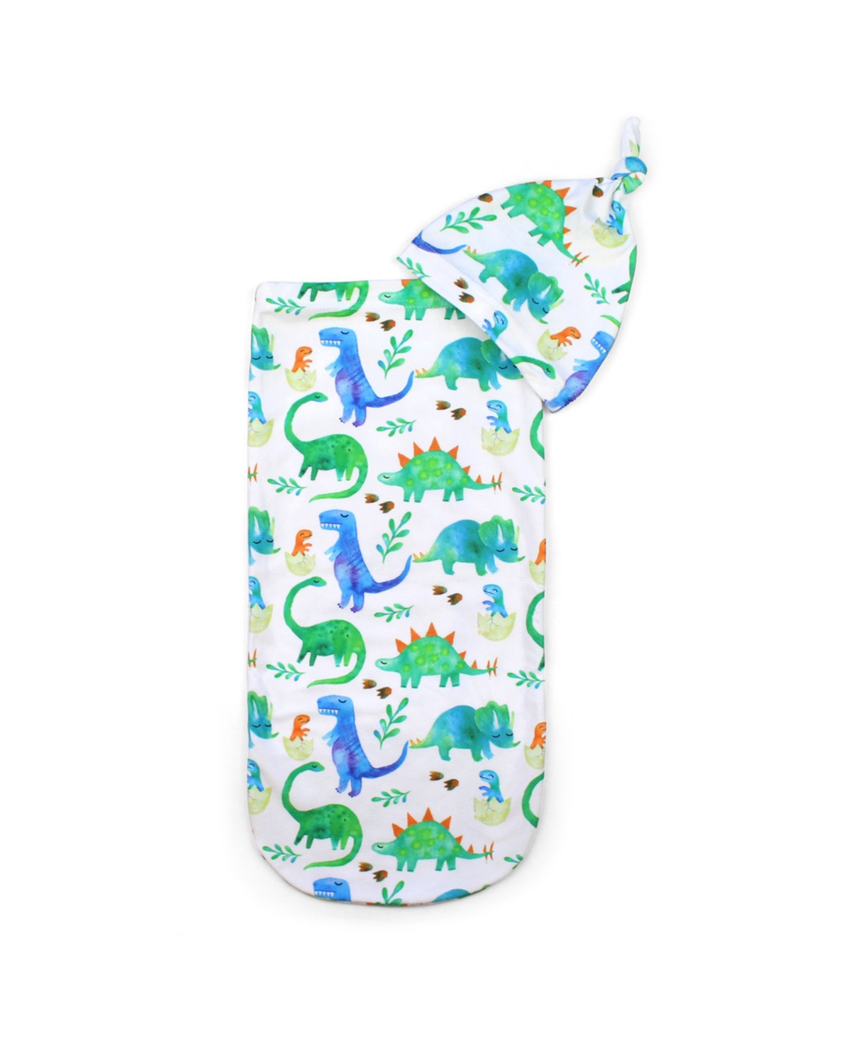 Itzy Ritzy Baby Boys And Girls Cutie Cocoon And Hat Set, Set Of 2 In Dino