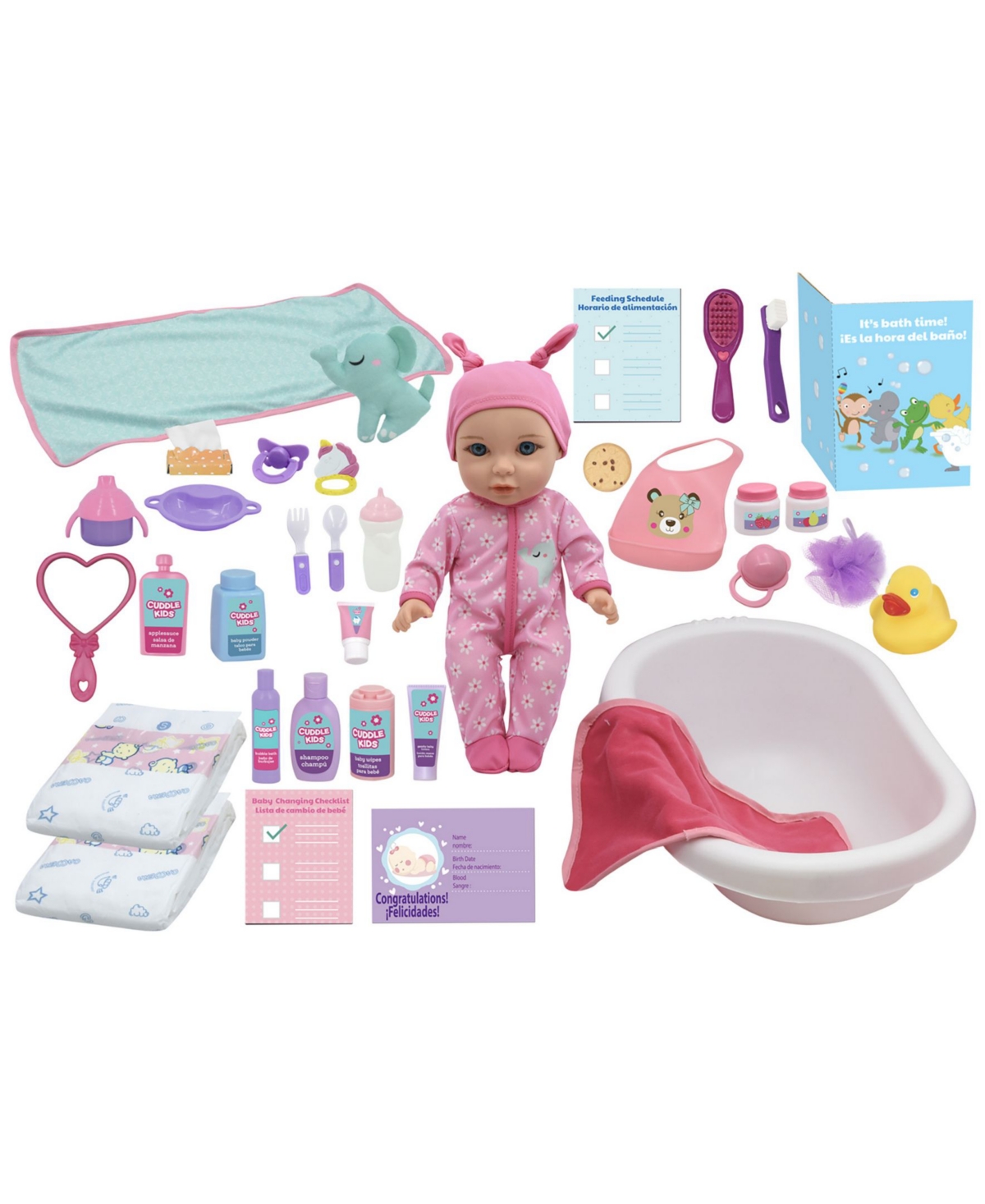 Masterpieces Puzzles Little Darlings Baby Doll Feed And Care Deluxe Play Set In Multi