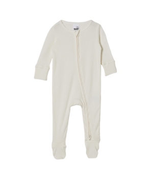 Baby Boys Organic Newborn Zip Through Coverall