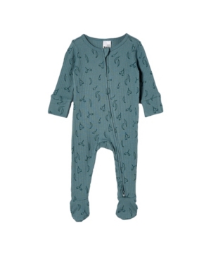 Baby Boys Organic Newborn Zip Through Coverall
