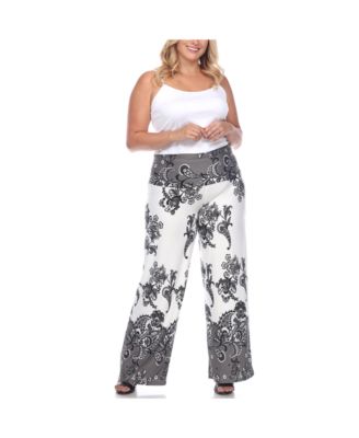 Plus Size Floral Paisley Printed Palazzo Pants