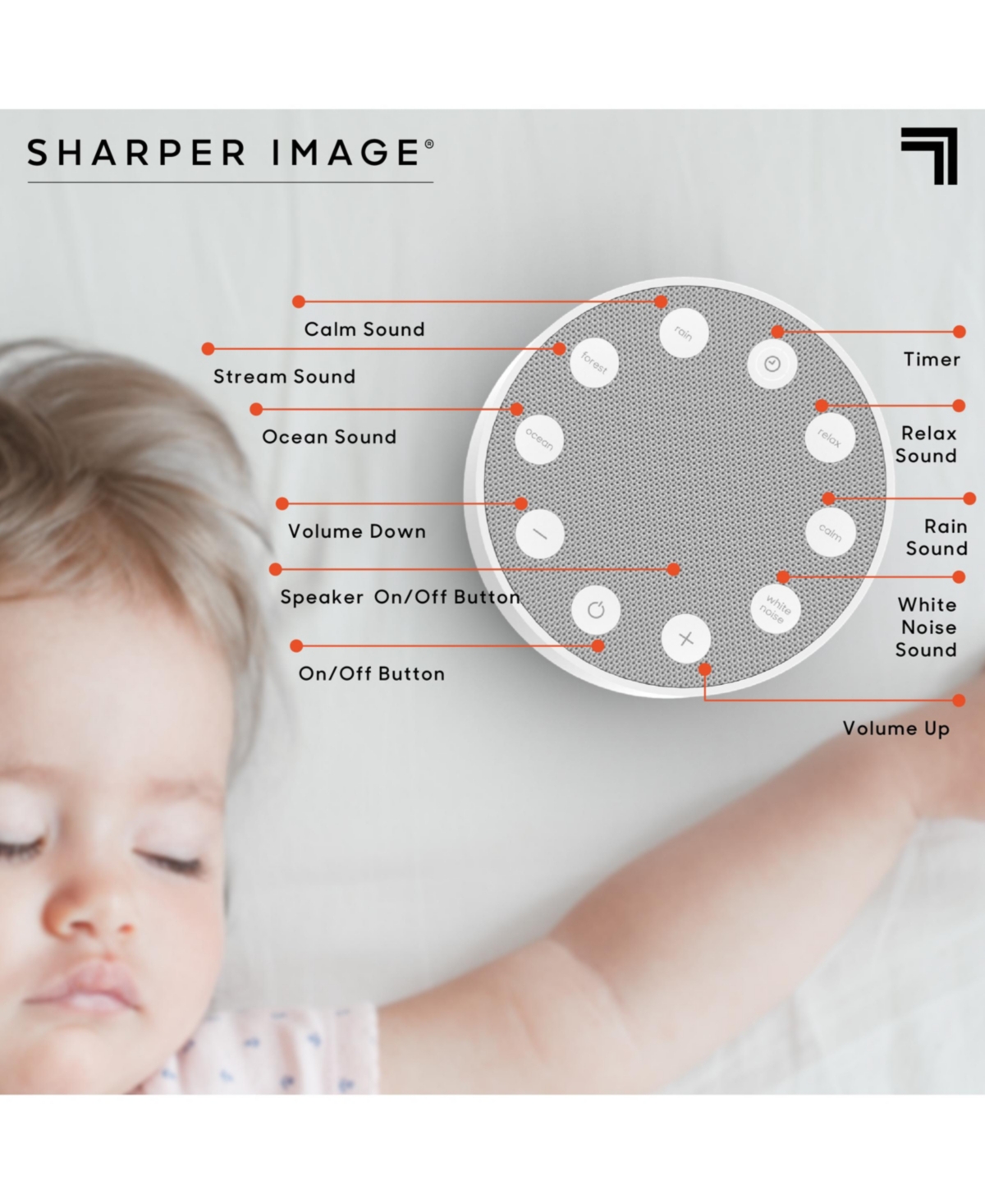 Sharper Image Sleep Therapy Sound and White Noise Machine