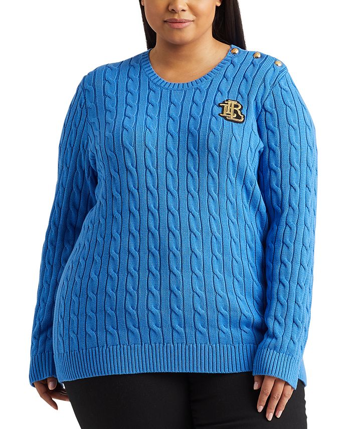 Lauren Ralph Lauren Plus Size Cable-Knit Sweater & Reviews - Sweaters -  Plus Sizes - Macy's