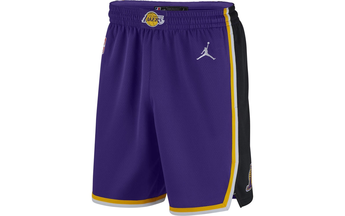 Men's Los Angeles Lakers Statement Swingman Shorts - Purple