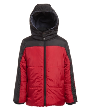 Little Boys Blocked Logo Puffer Jacket