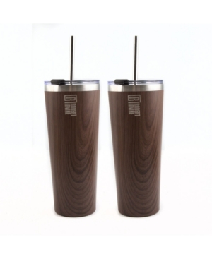 Robert Irvine by Cambridge Insulated Straw Tumblers Set of 2