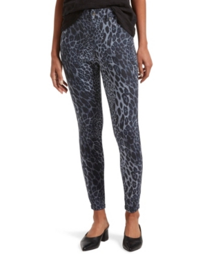 Hue Women's Wavy Leopard Ultra Soft Denim High Waist 7/8 Leggings