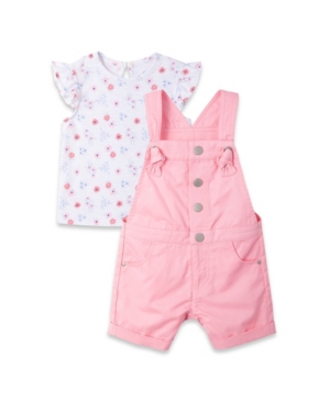 Little Me Baby Girls Shortall and Top Set 2 Piece