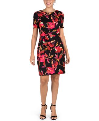 julia jordan - Twisted Knot-Waist Sheath Dress