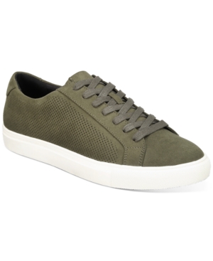Alfani Men's Micah Perforated Sneakers, Created For Macy's Men's Shoes In Olive