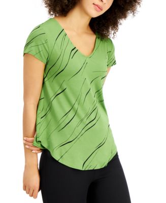 Alfani Printed V-Neck T-shirt, Created for Macy's - Macy's