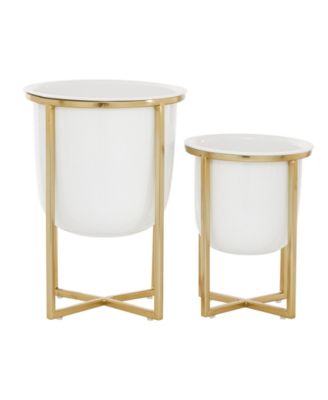 by Cosmopolitan Contemporary Planters with Stand, Set of 2