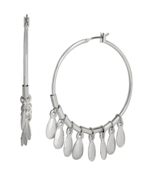 image of Robert Lee Morris Soho Large Shaky Charm Hoop Earrings, 2.1