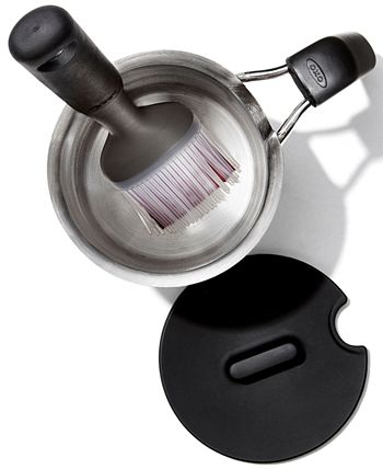 OXO Grilling Basting Pot & Brush Set for BBQ Marinade, Stainless