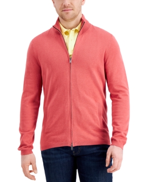 Tasso Elba Men's Two-Way Zip Cardigan Created for Macy's