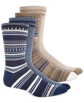 Sun + Stone - Men's 4-Pk. Stripe Crew Socks