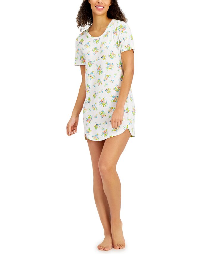 Jenni Short Sleeve Printed Sleep Shirt, Created for Macy's Macy's
