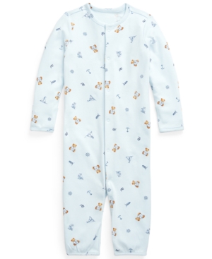 Ralph Lauren Baby Boys Polo Bear Cotton Coverall