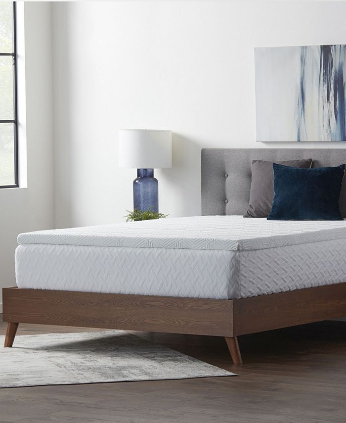 Lucid 2" Gel Memory Foam Mattress Topper with Breathable Cover