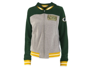 5th and Ocean Women's Green Bay Packers Team Vintage Zip Up Jacket