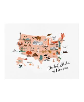 Rifle Paper Co. - United States of America Art Print, 11" x 14"