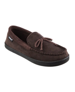 image of Isotoner Signature Men-s Mini Box Cord Moccasin with Lacing Slipper