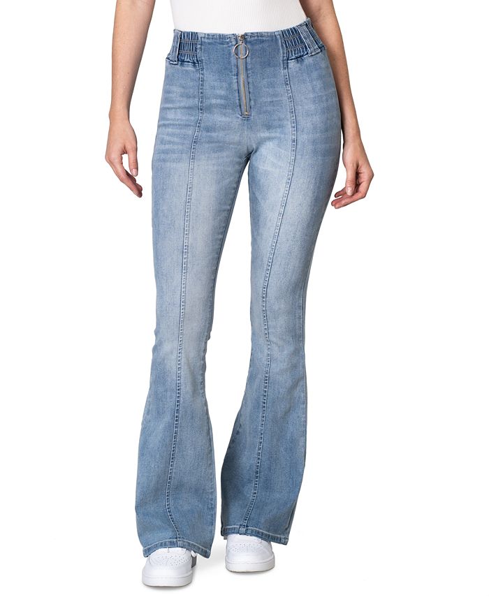 Gemma Rae Juniors' High-Rise Flare Jeans - Macy's