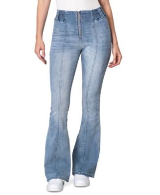 Gemma Rae Womens Jeans Zip 5 Pockets High Rise Black Pants Casual Denim  Slit