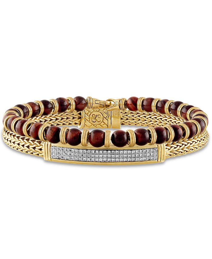  Believe London Tiger Eye Bracelet with Jewelry Bag