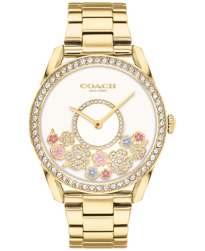 COACH Women's Preston Gold-Tone Bracelet Tea Rose Watch 36mm - Macy's