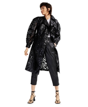 Inc International Concepts Illusion Lace Trench Coat Created for Macy's