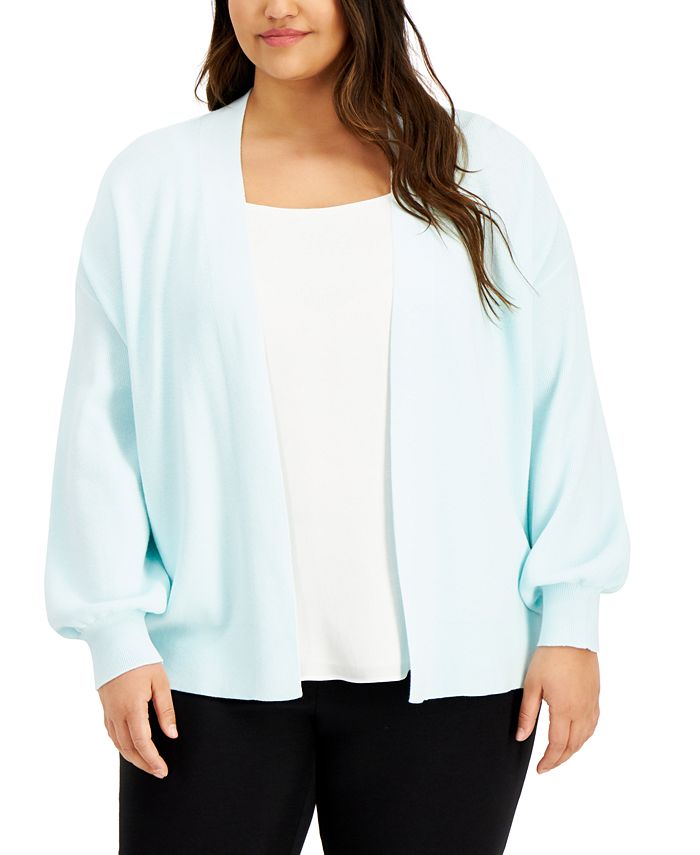 Alfani Plus Size Open-Front Cardigan, Created for Macy's - ShopStyle