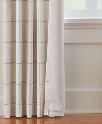 Brighton Windowpane Plaid Blackout Window Curtain Panel