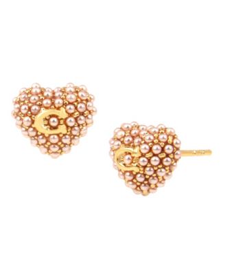 coach pearl earrings