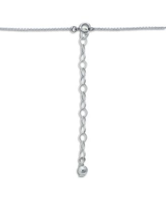 Lab Grown Ruby and Cubic Zirconia Accent Necklace