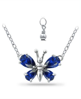 blue sapphire butterfly necklace