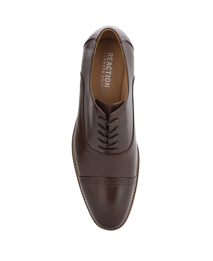 Kenneth Cole Reaction Men's Vertical Lace Up Casual Brown Size 8.5 M