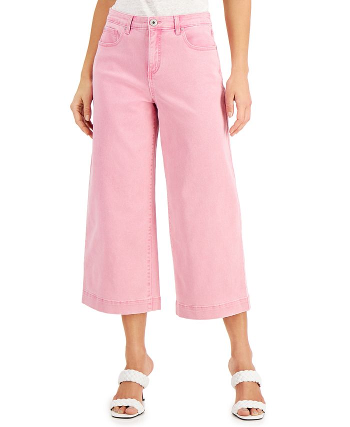 INC International Concepts INC Millicent Pink Wide-Leg Jeans, Created ...