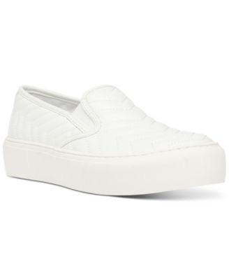white leather platform