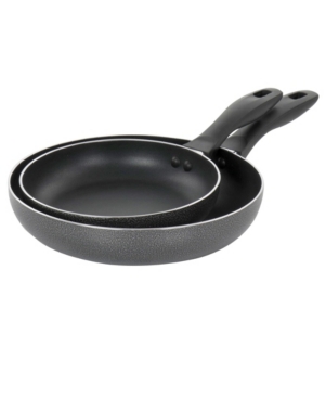 Oster Clairborne 2 Piece Non-stick Frying Pan Set In Charcoal
