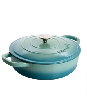 Crock-Pot Artisan 5 Quart Round Enameled Braiser Pan with Self Basting Lid