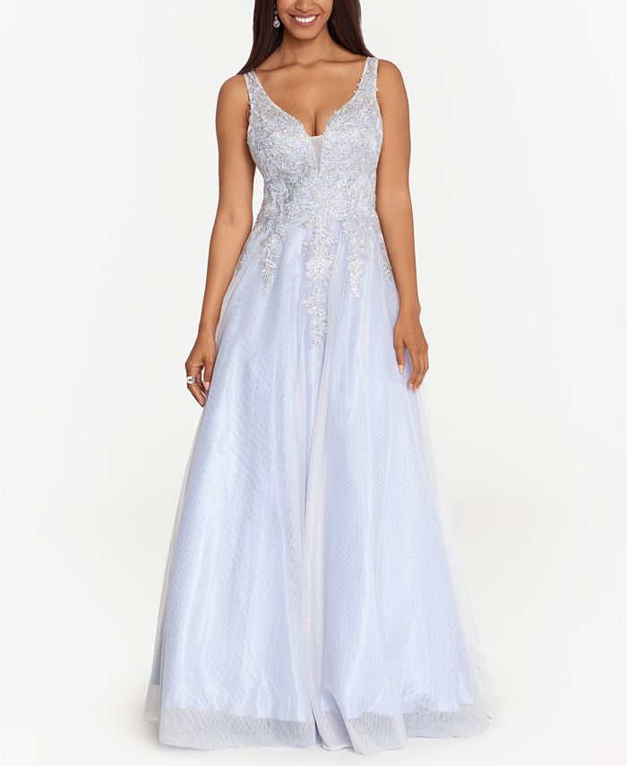 xscape applique gown