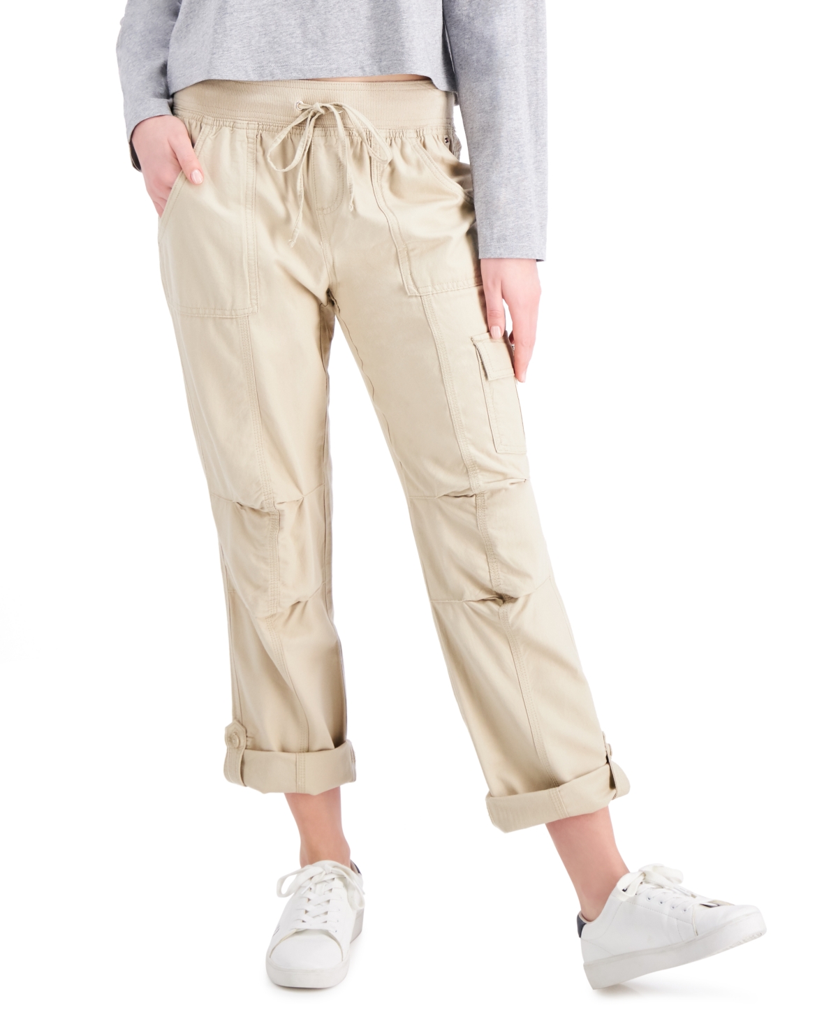 Tommy Hilfiger Women's Rolled-Cuff Tie-Front Alton Pants - Macy's