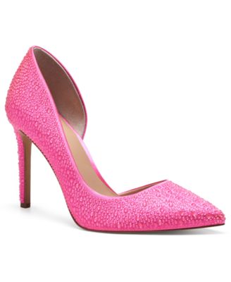 hot pink chunky heels