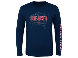Outerstuff Youth Columbus Blue Jackets Maze Long-Sleeve T-Shirt