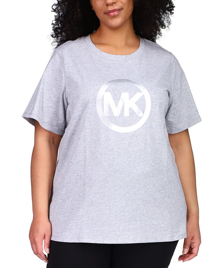 Michael Kors Women's Plus Embellished T-Shirt Black Size XL