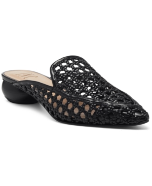Inc International Concepts Jalissa Mules, Created For Macy's In Black Woven